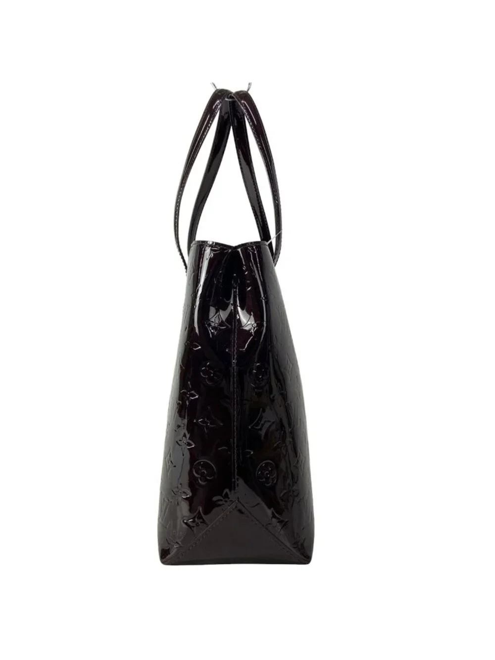 Louis Vuitton Tote Monogram Vernis Wilshire MM Amarante Leather